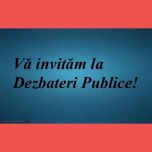 Anunț Dezbateri publice