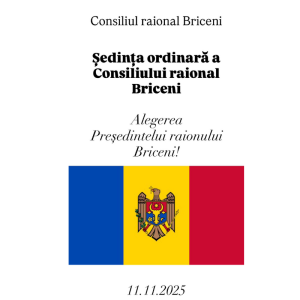 La data de 11 noiembrie 2025 consilierii raionali au ales Președintele raionului Briceni!
