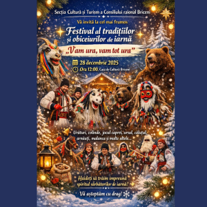 Invitație! Festivalul tradițiilor și obiceiurilor de iarnă – 28 decembrie 2025, ora 12:00